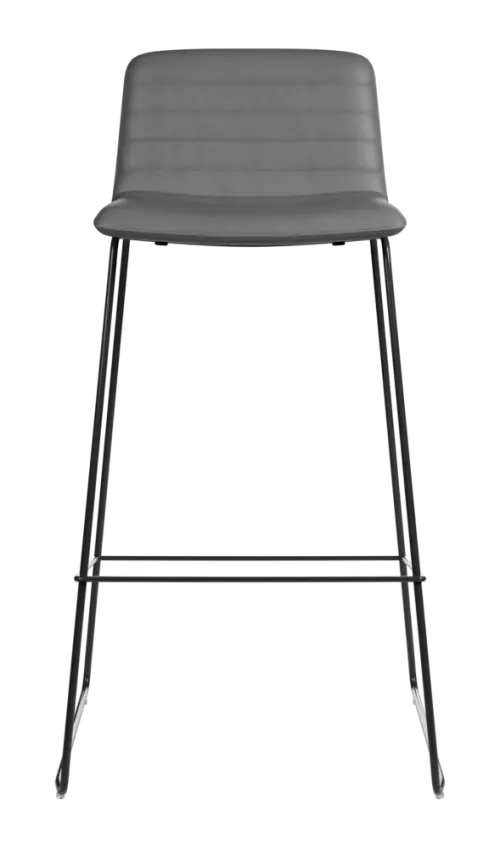 ARCA BAR BLACK, židle barová, ekologická kůže šedá